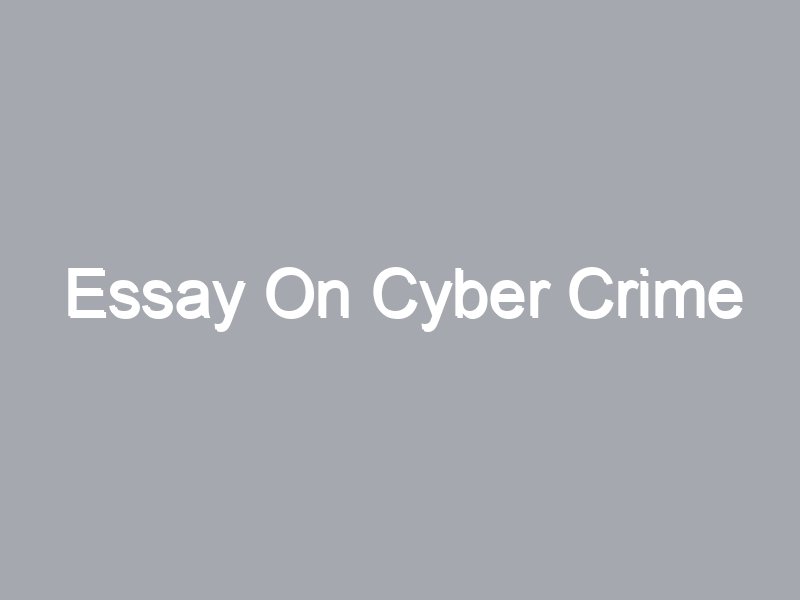 cyber crime introduction essay