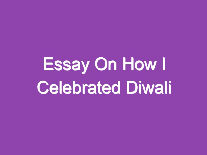 essay on diwali shopping