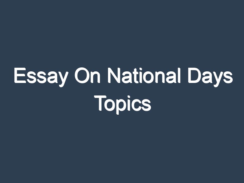 english essay on national day