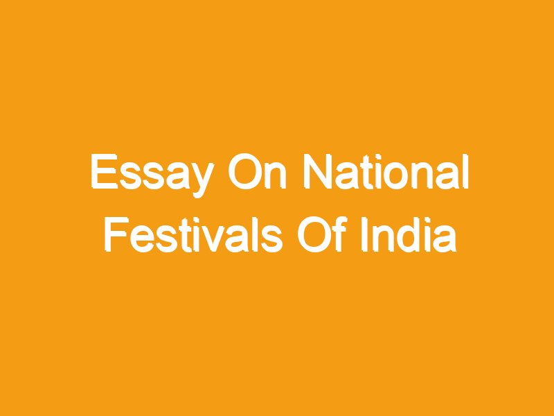 essay on national festival