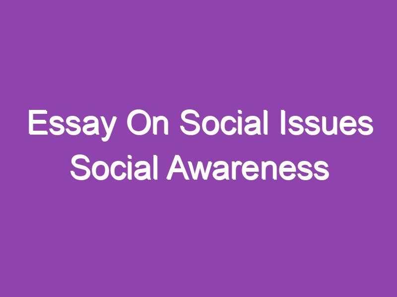 social needs essay