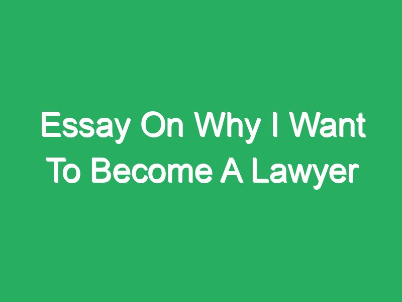 my future job lawyer essay